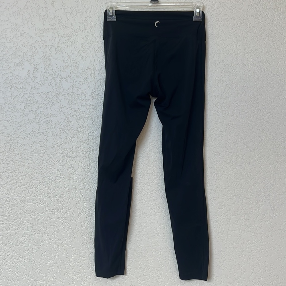 Zyia Leggings Pants High Rise Lux Slashed Distressed Black size 2 - Picture 9 of 12